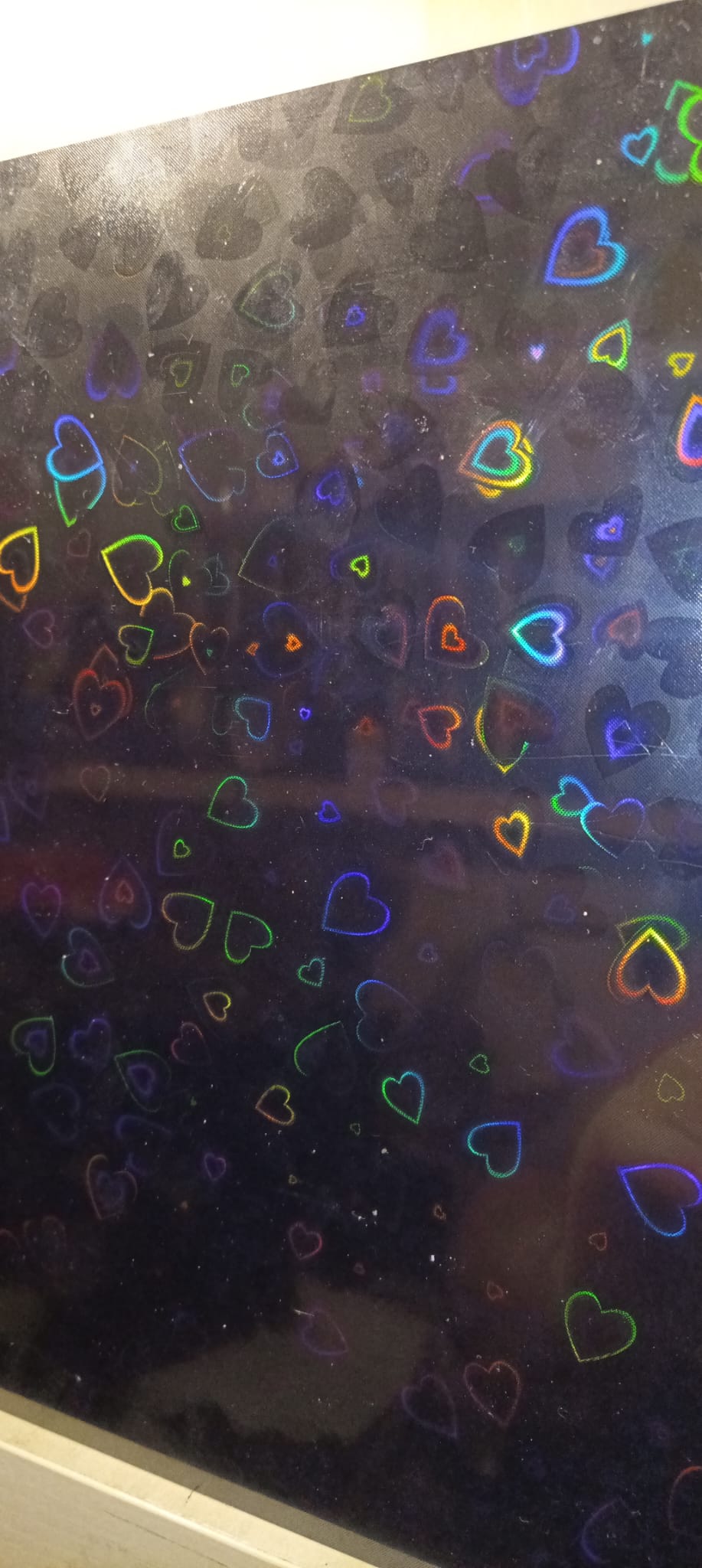 Holografische Druckplatte mit Herz-Motiv